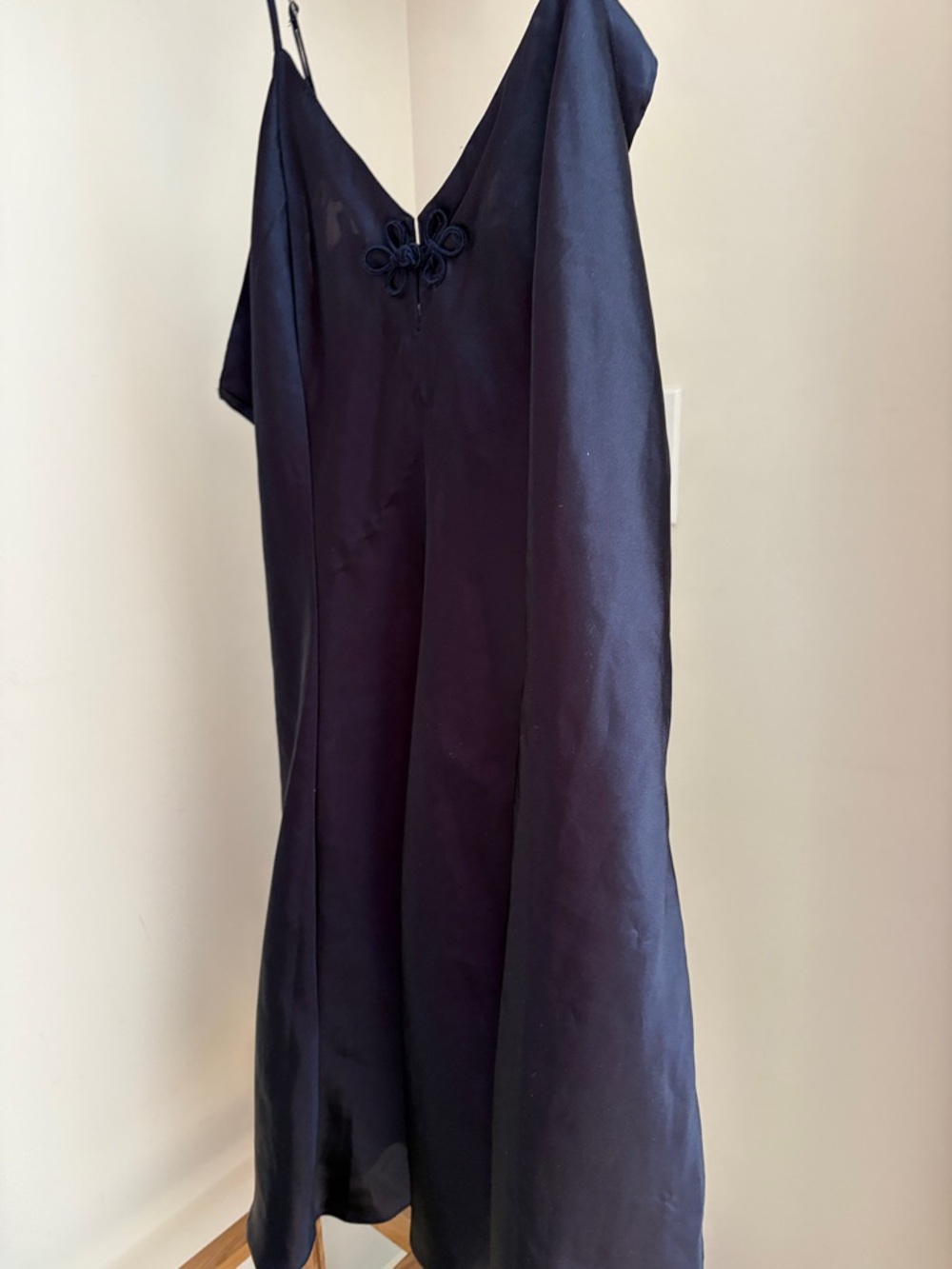 Women's Navy Slip Chemise - Elegant Nightwear